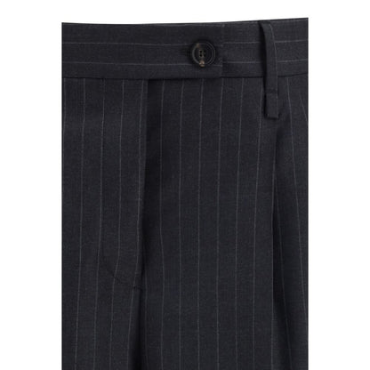 Ferragamo Gray Fleece Wool Casual Pants