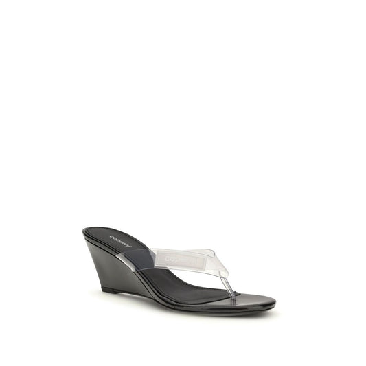 Coperni Black Pvc Flip-Flop Sandals
