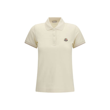 Moncler Beige Cotton Polo Shirt