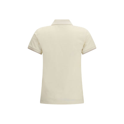 Moncler Beige Cotton Polo Shirt