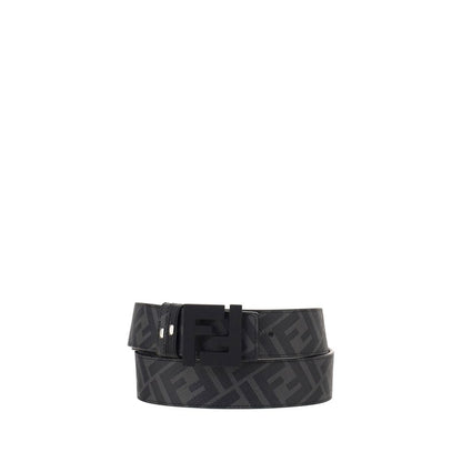Fendi Black Calf Leather Bos Taurus Regular Belt