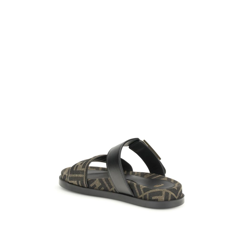 Fendi Brown Polyamide Sandals
