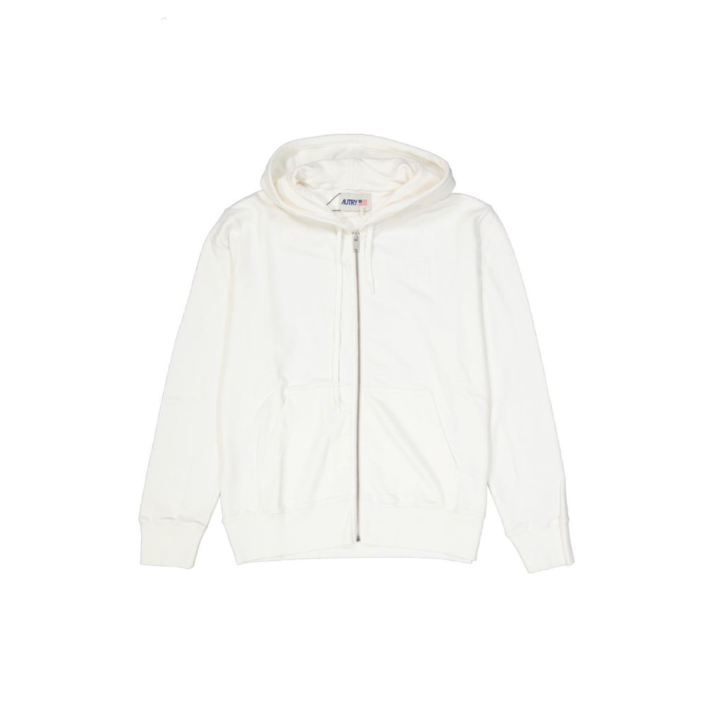 Autry White Cotton Hoodie