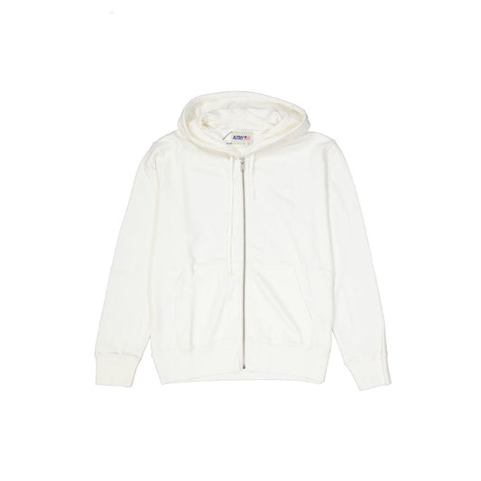 Autry White Cotton Hoodie