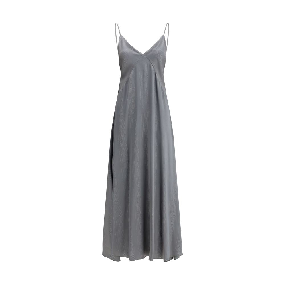 Forte_Forte Gray Silk Cocktail Dress