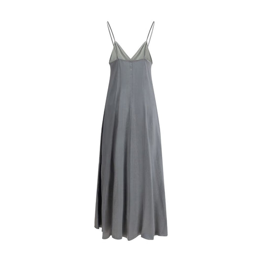 Forte_Forte Gray Silk Cocktail Dress