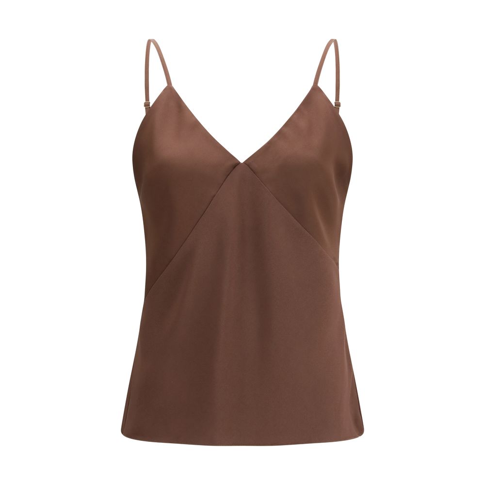 Forte_Forte Brown Acetate Top