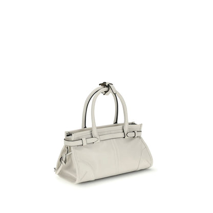 Prada White Calf Leather Bos Taurus Handbag