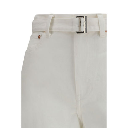 Sacai White Cotton Jeans Denim