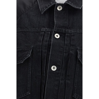 Sacai Black Cotton Denim Jacket