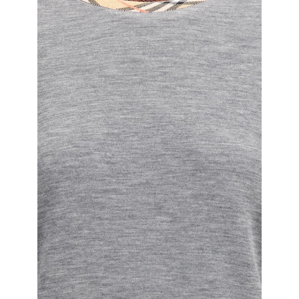 Burberry Gray Cotton Sweatshirt