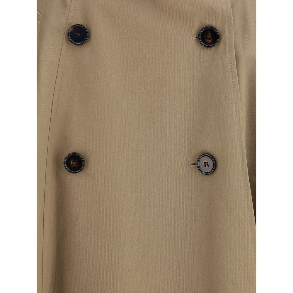 Burberry Brown Cotton Midi Skirt