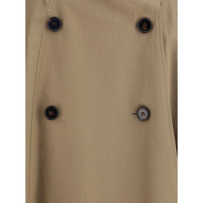Burberry Brown Cotton Midi Skirt