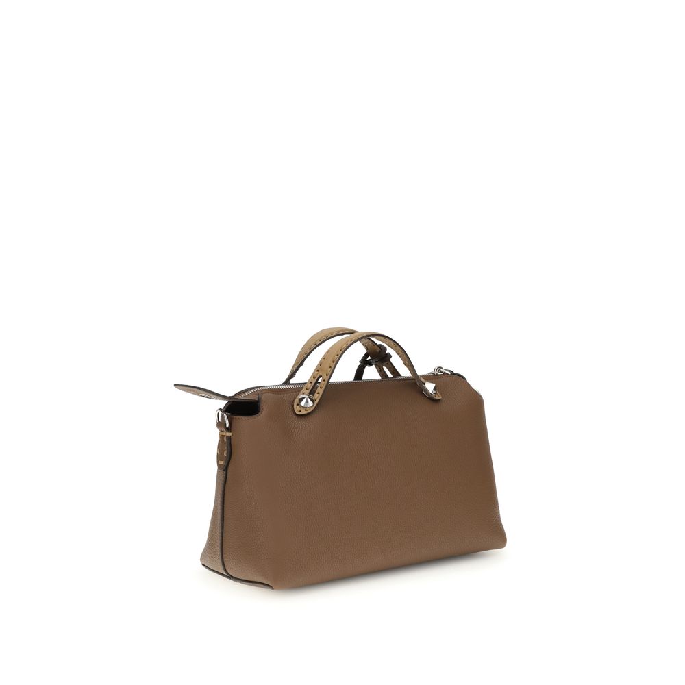 Fendi Brown Calf Leather Bos Taurus Shoulder Bag