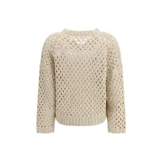 Brunello Cucinelli Beige Silk Sweater