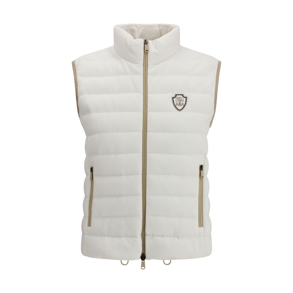 Brunello Cucinelli White Cotton Jackets And Coat