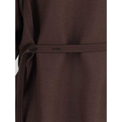 Brunello Cucinelli Brown Polyester Dress Shirt