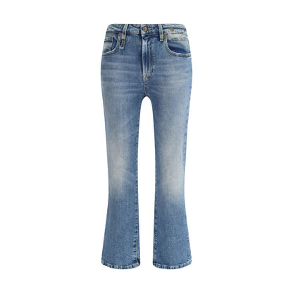 R13 Blue Cotton Flared Jeans