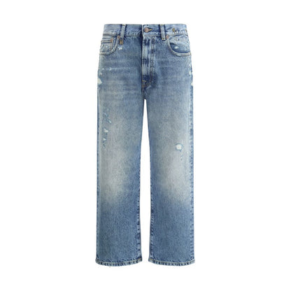 R13 Blue Cotton Boyfriend Jeans