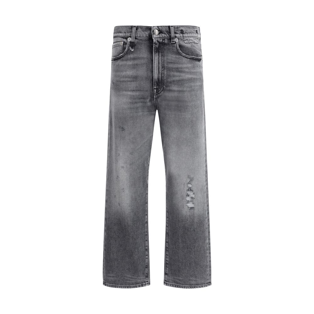 R13 Gray Cotton Boyfriend Jeans