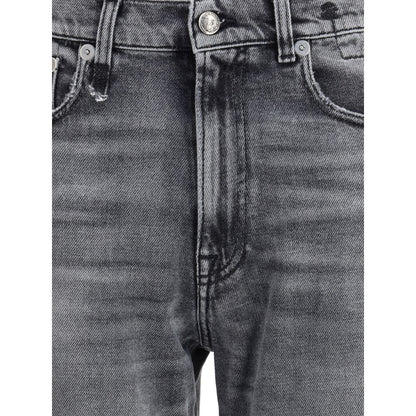 R13 Gray Cotton Boyfriend Jeans