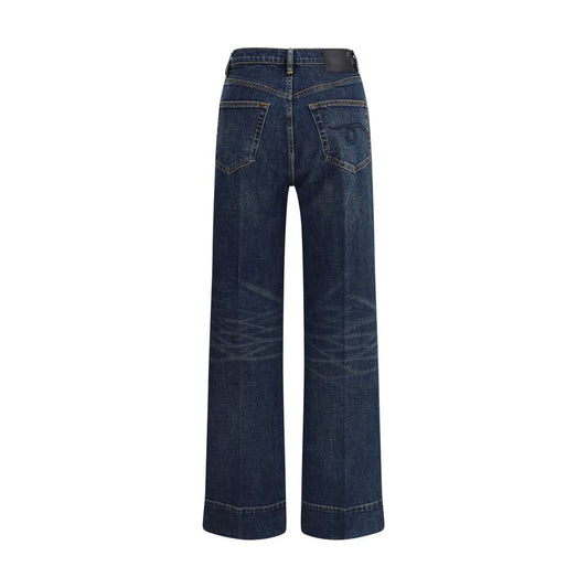 R13 Blue Cotton Straight-Leg Jeans