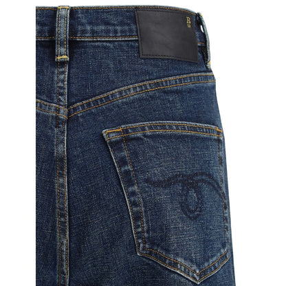 R13 Blue Cotton Straight-Leg Jeans