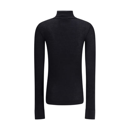 Lemaire Black Wool Turtleneck