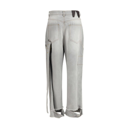 Darkpark Gray Cotton Relaxed Fit Jeans