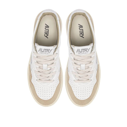 Autry White Goatskin Sneakers