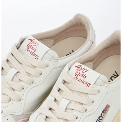 Autry White Goatskin Low Top Sneakers