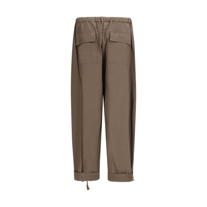 Sacai Brown Cotton Casual Pants