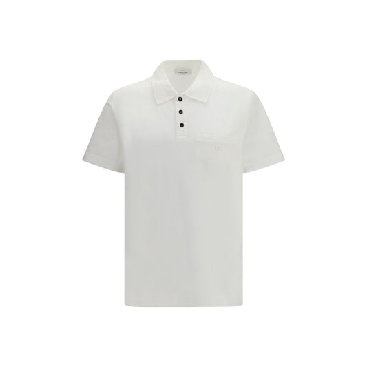 Ferragamo White Cotton Polo Shirt
