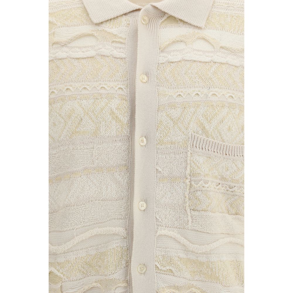 Laneus White Cotton Polo Shirt