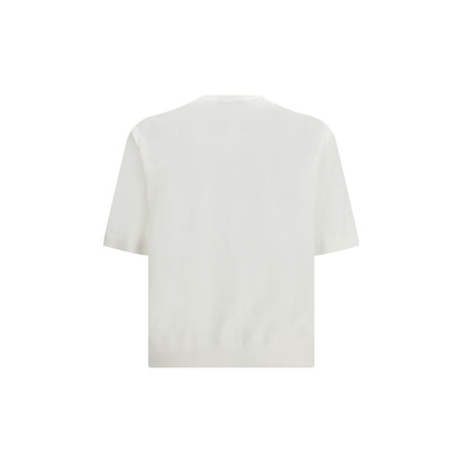 Laneus White Cotton T-Shirt