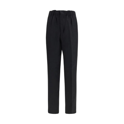 Laneus Black Viscose Casual Pants
