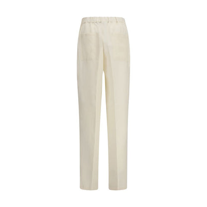 Laneus Beige Viscose Casual Pants