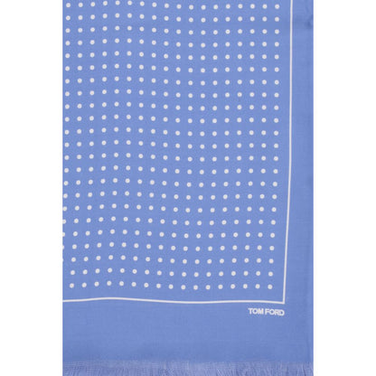 Tom Ford Blue Silk Scarf