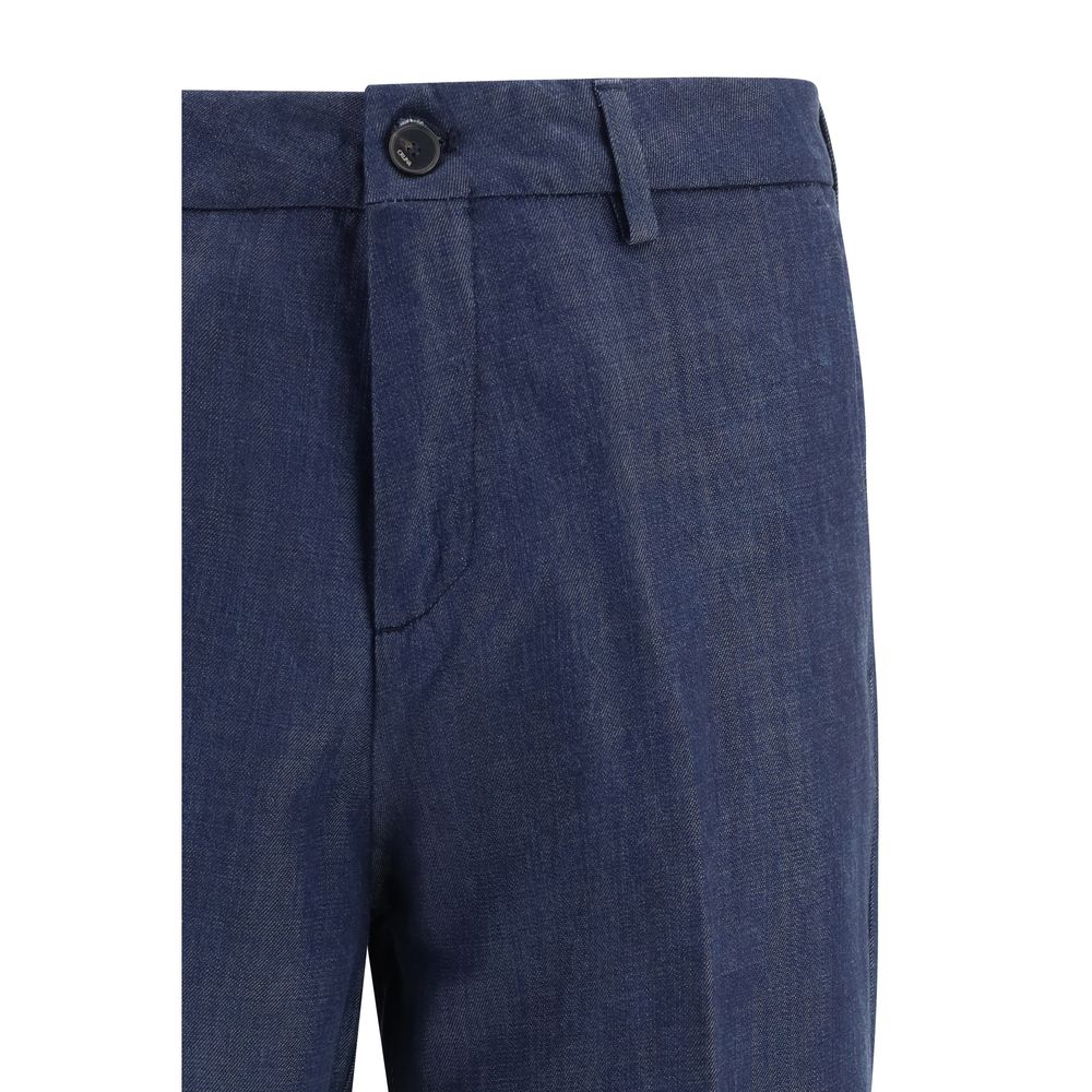 Cruna Blue Tencel Dress Pants