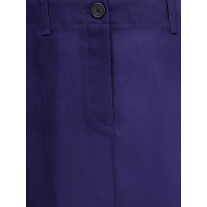 Khaite Multicolor Silk Midi Skirt
