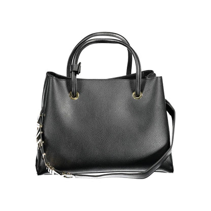 Mario Valentino Black Polyurethane Women Handbag