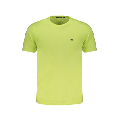 Napapijri Yellow Cotton Men T-Shirt