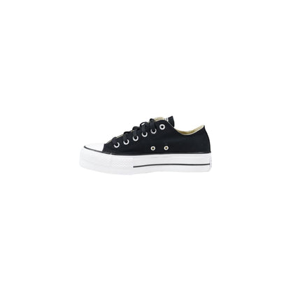 Converse Black Fabric Platform Sneakers