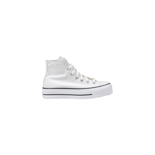 Converse White Polyester Platform Sneakers