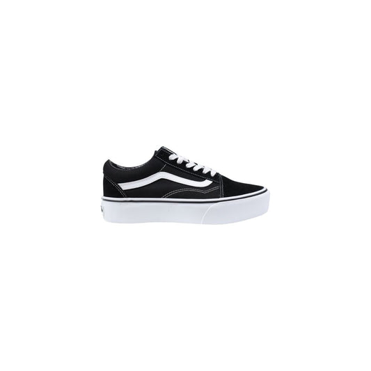 Vans Black And White Fabric Platform Sneakers