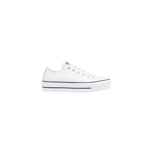 Converse White Leather Platform Sneakers