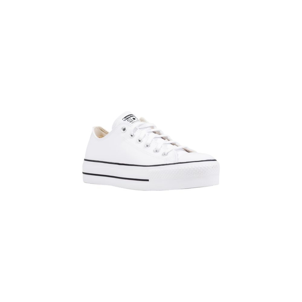 Converse White Leather Platform Sneakers