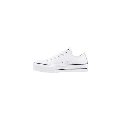 Converse White Leather Platform Sneakers