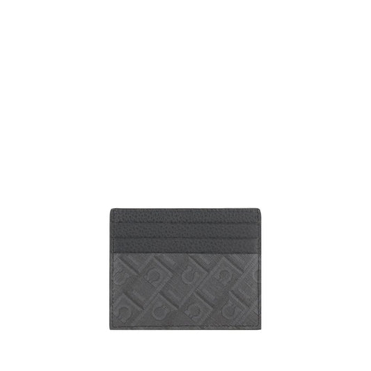 Ferragamo Gray Calf Leather Bos Taurus Wallet