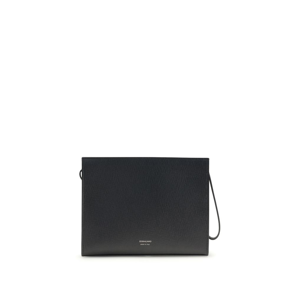 Ferragamo Black Calf Leather Bos Taurus Accessories